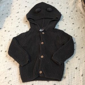 Charcoal color button up sweater